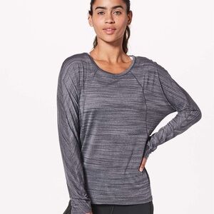 lululemon Set to Sweat Long Sleeve Shirt - Heathered Black